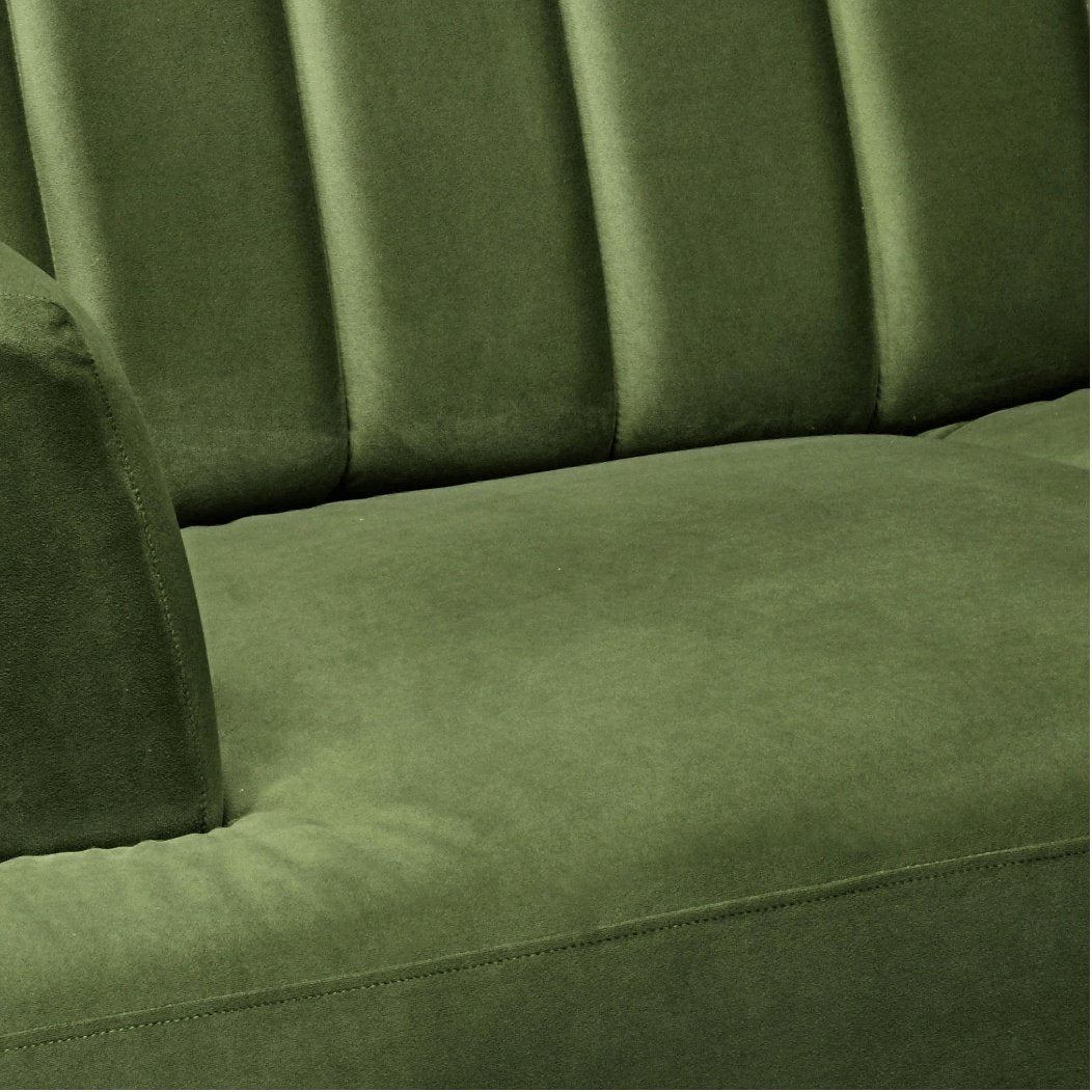 Somervilla Sofa Set in Green Color - Oak Inside