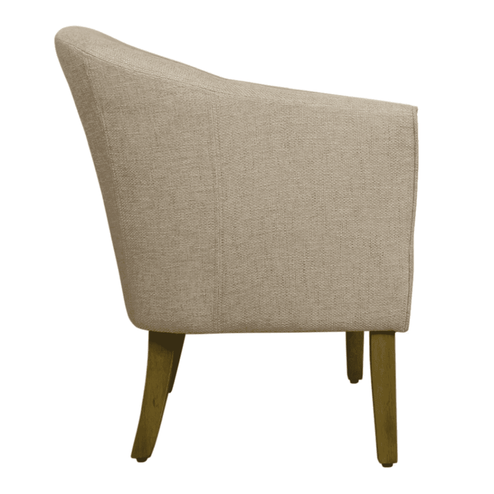 Porch & Den Kings-well Barrel Accent Chair - Oak Inside