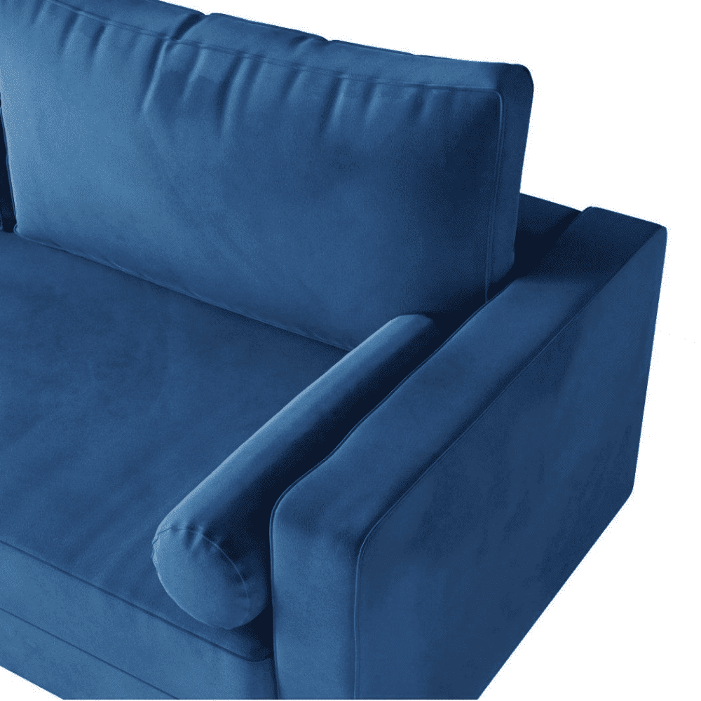Craftmen Modern Sofa Set in Suede Fabric - Oak Inside