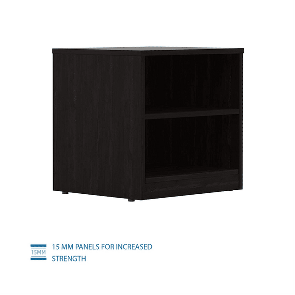 Solimo Engineered Wood Wenge Finish Bedside Table - Oak Inside