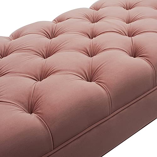 Tiffo Suede Lounger in Blush Pink Color - Oak Inside