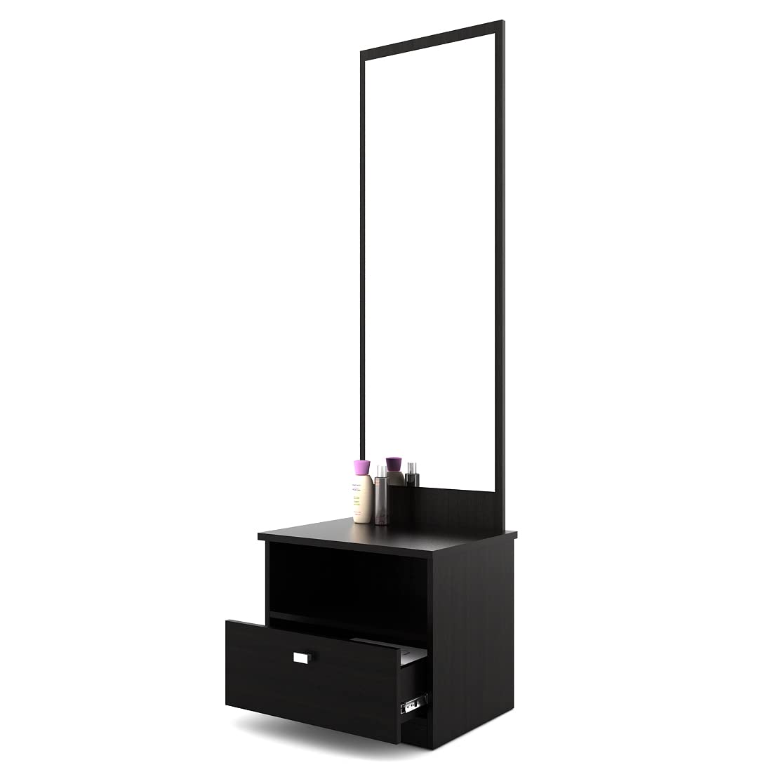 Spacewood Value Engineered Wood Dressing Table (Natural Wenge) - Oak Inside