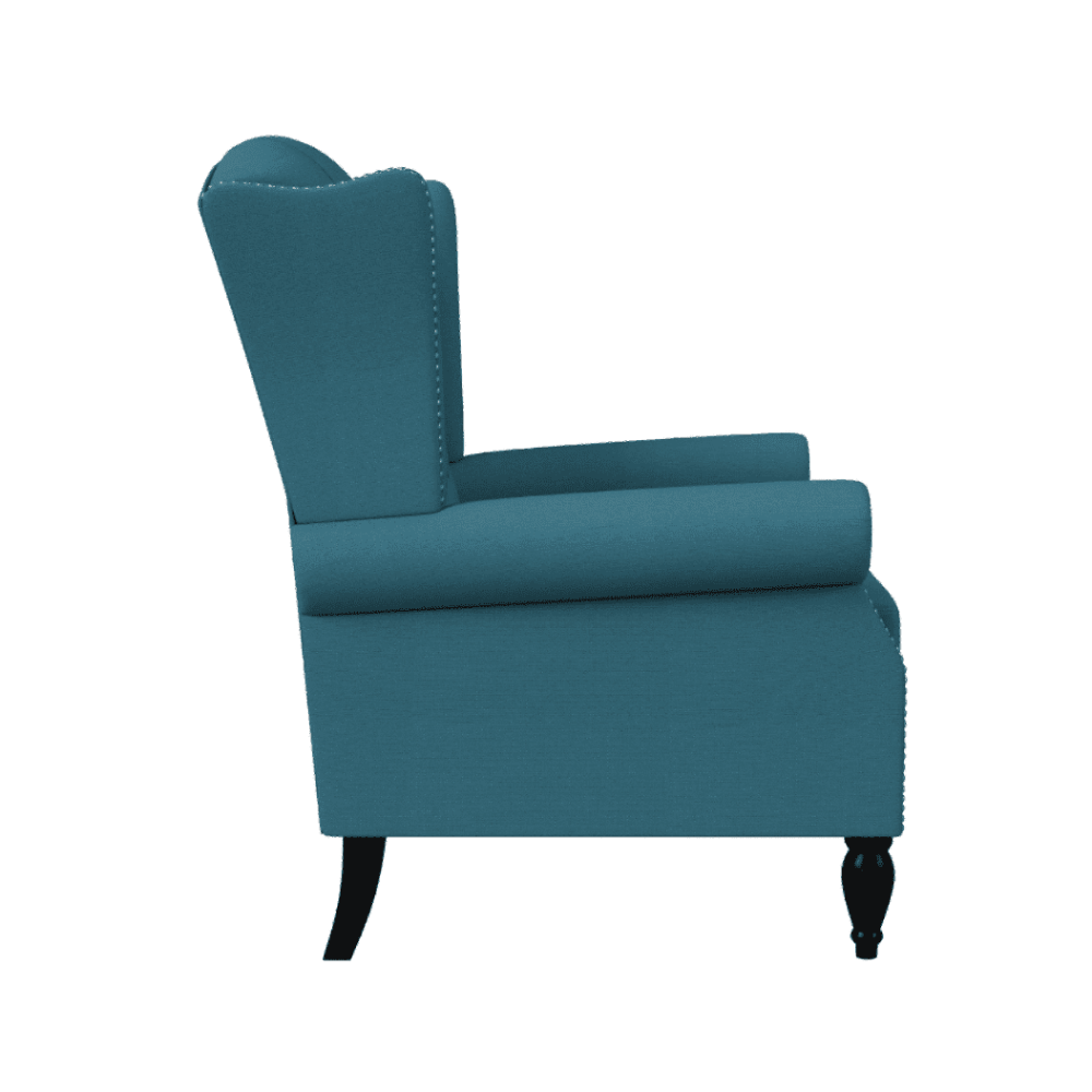 Copper Grove Crawley Diamond Button-Tufted Wingback Chair - Oak Inside