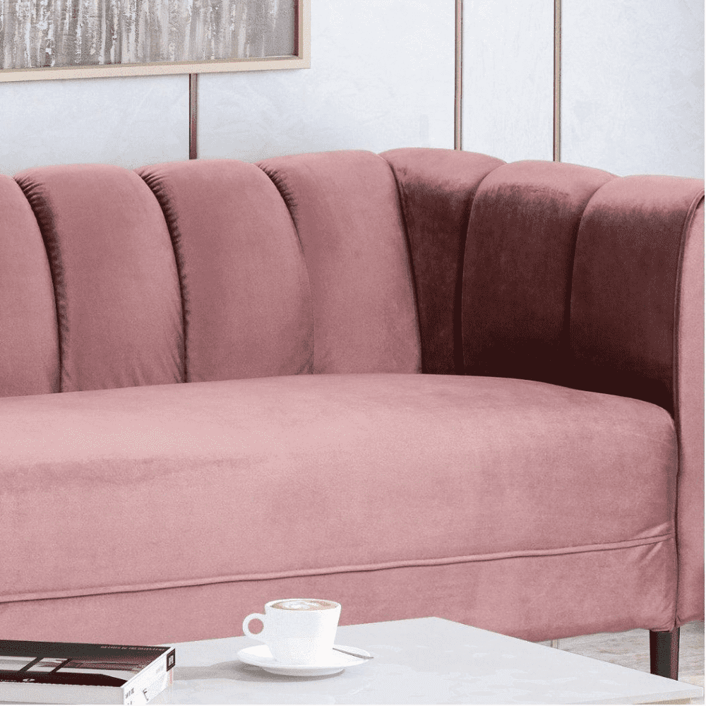 Bobran Modern Suede Sofa Sets - Oak Inside