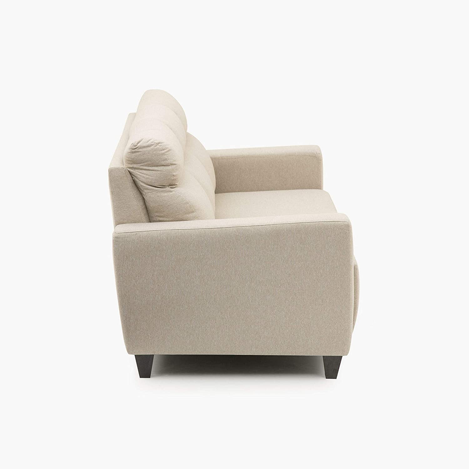 Zolo Suede Sofa Set in Grey Color - Oak Inside