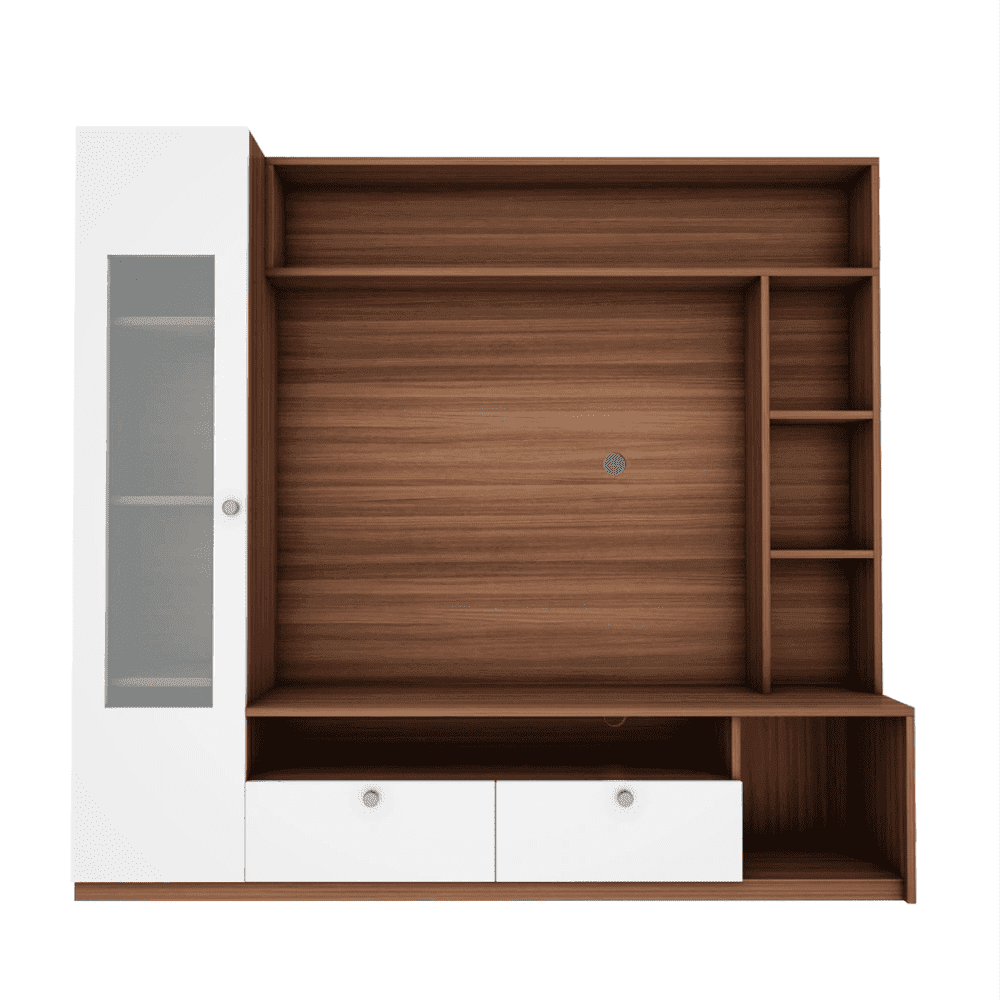 Casa Bonita TV Unit - Walnut - Upto 55 inches TV - Oak Inside