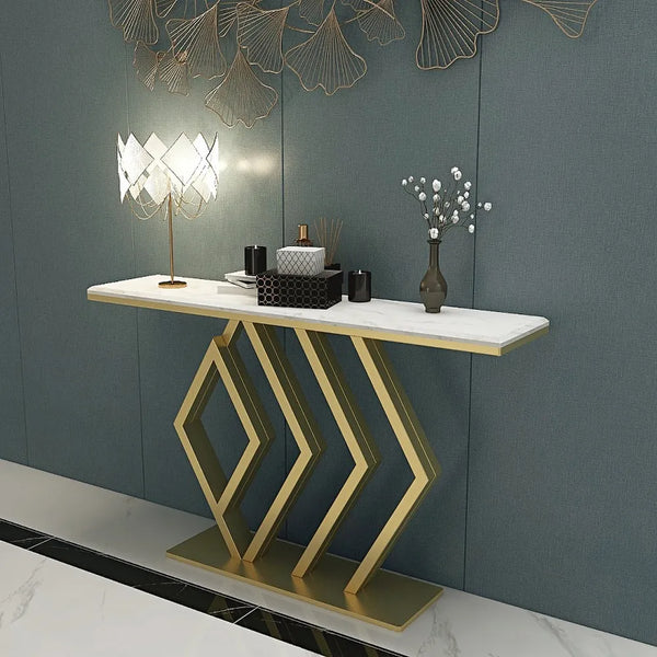 Pasco Golden Console Table - Stainless Steel
