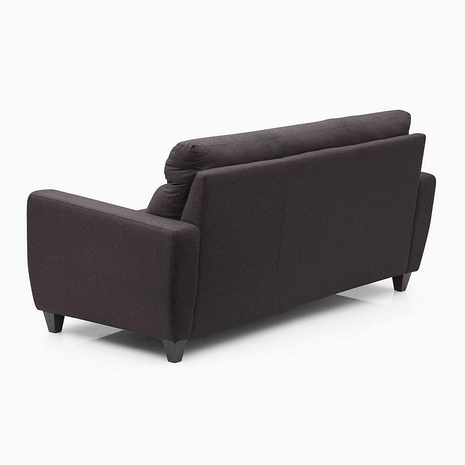 Zolo Suede Sofa Set in Grey Color - Oak Inside