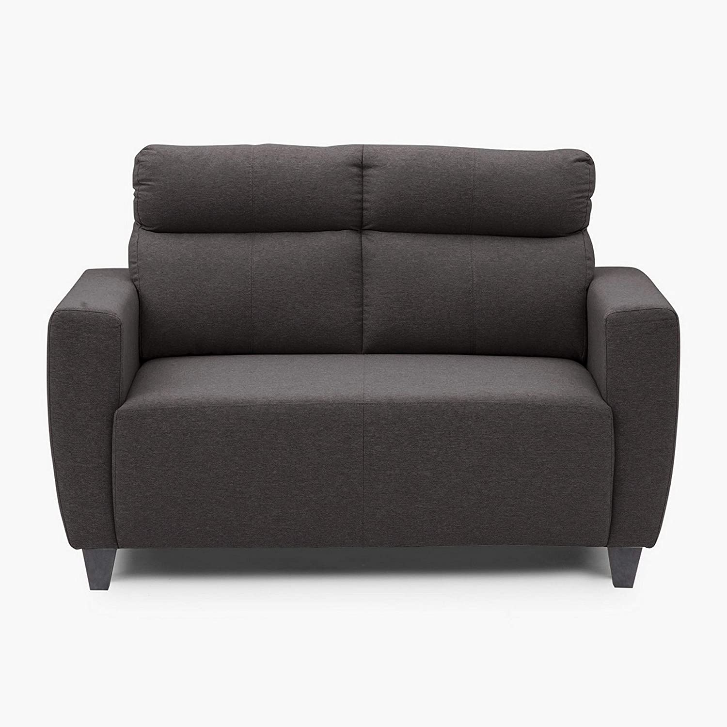 Zolo Suede Sofa Set in Grey Color - Oak Inside