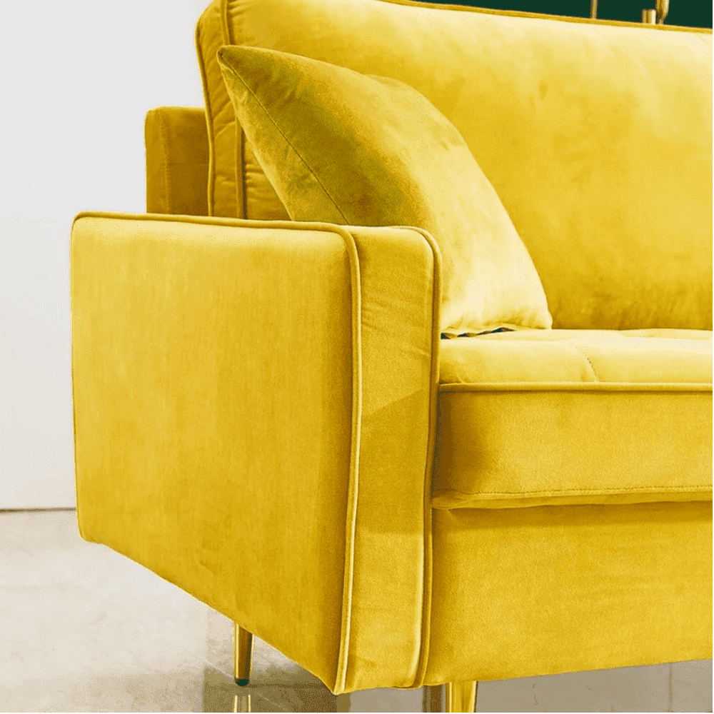 Block Down Straight Line Sofa Set - Oak Inside