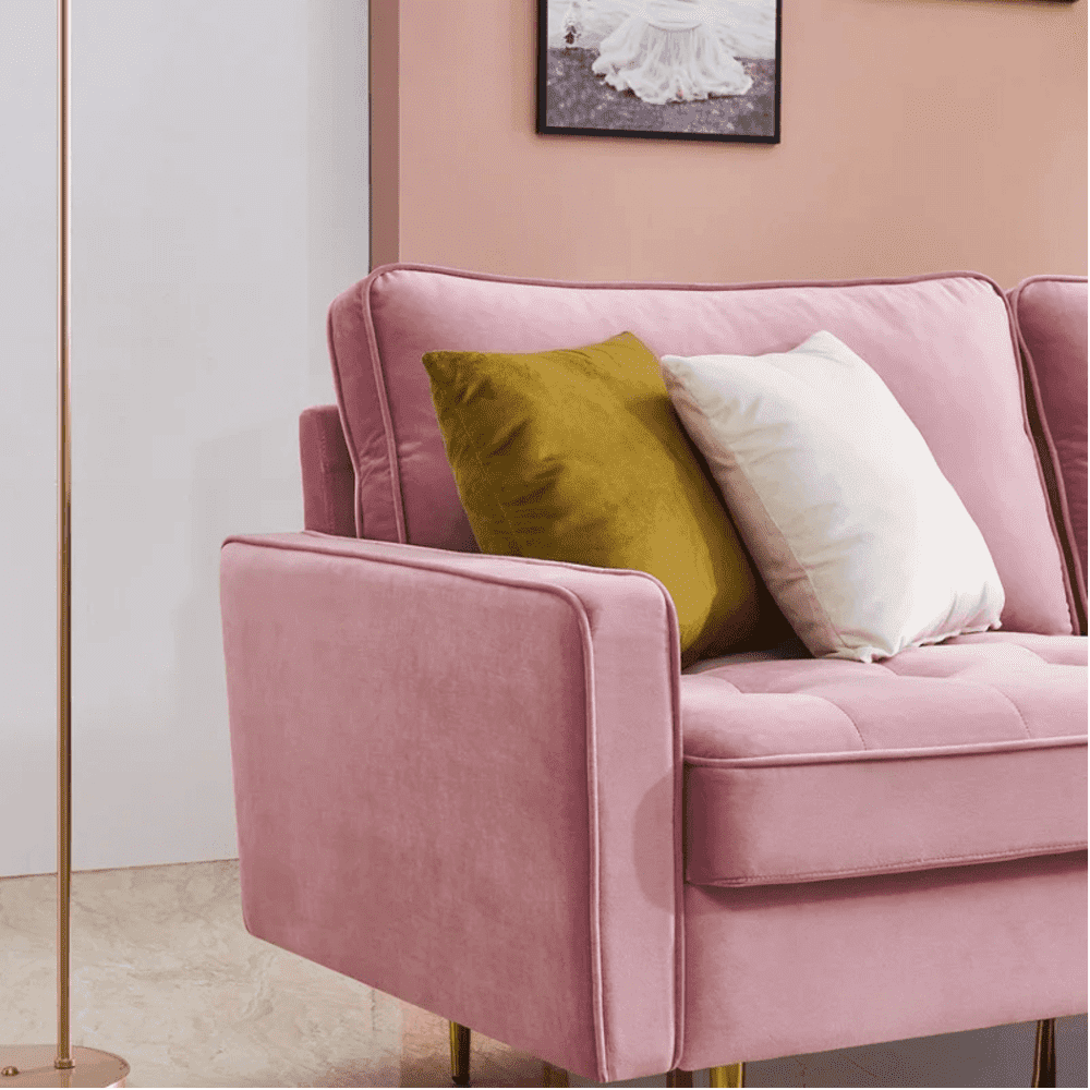 Block Down Straight Line Sofa Set - Oak Inside