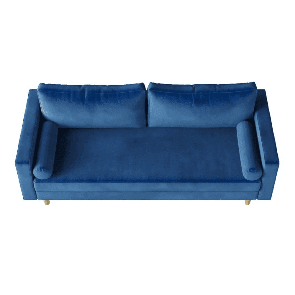Craftmen Modern Sofa Set in Suede Fabric - Oak Inside