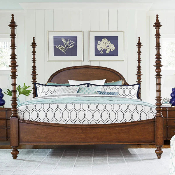 Asprin Solid Wood Luxury Poster Bed in Brown