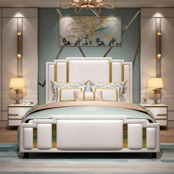 Luxter Premium Upholstered Bed in Leatherette