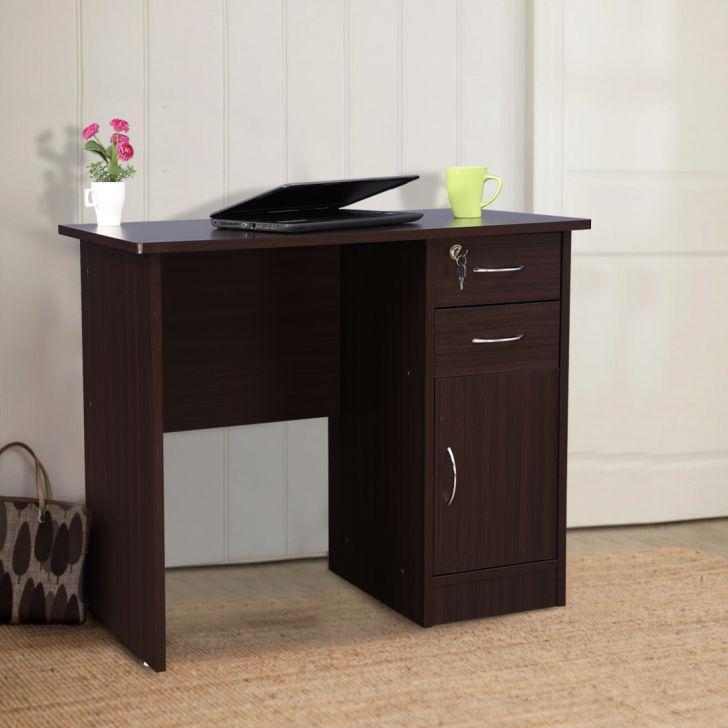 Unique Study Table in Wenge Color - Oak Inside