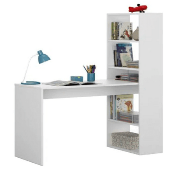 Dollar Study Table in White Colour - Oak Inside
