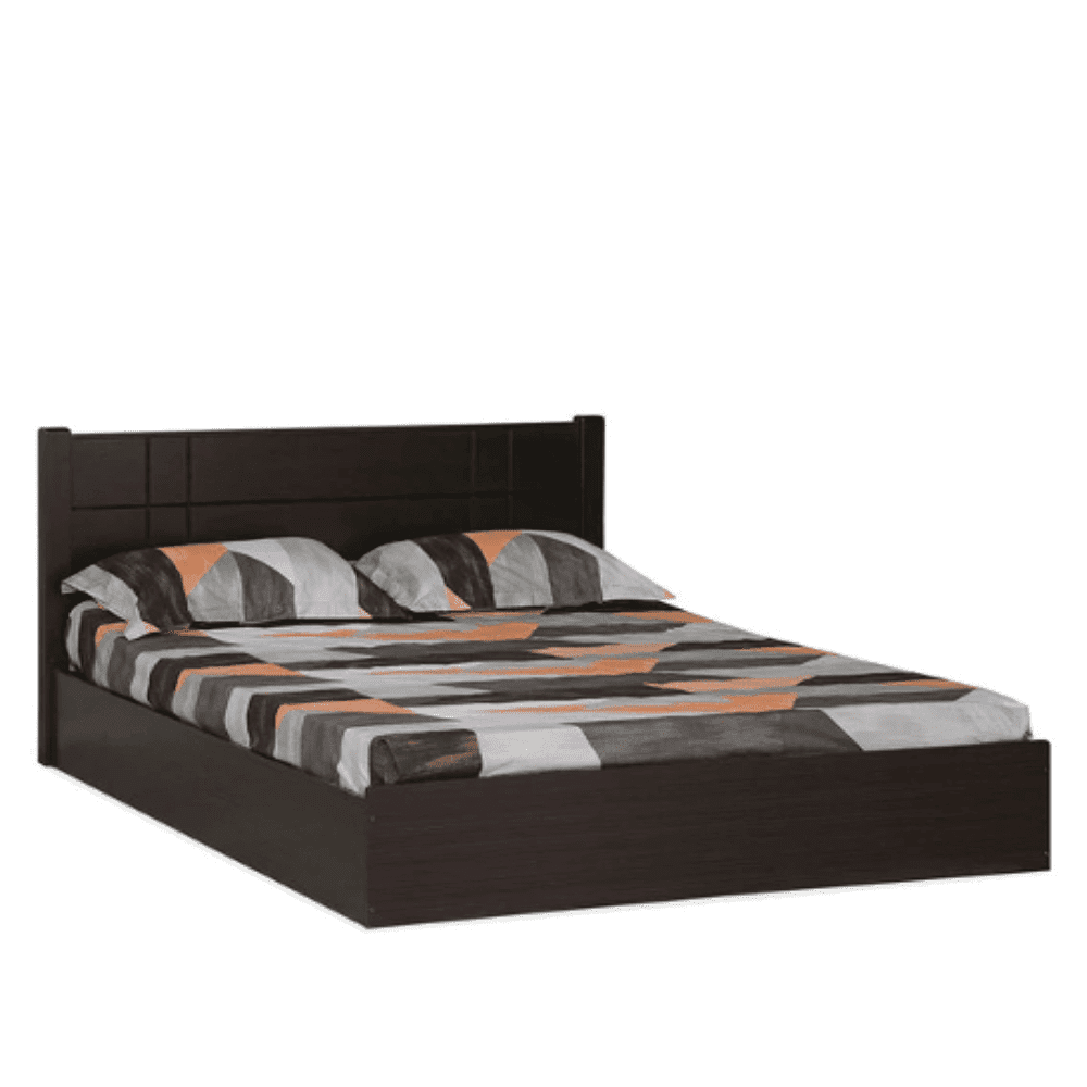 Cleopatra Bed with Storage in Brown Finish - Oak Inside