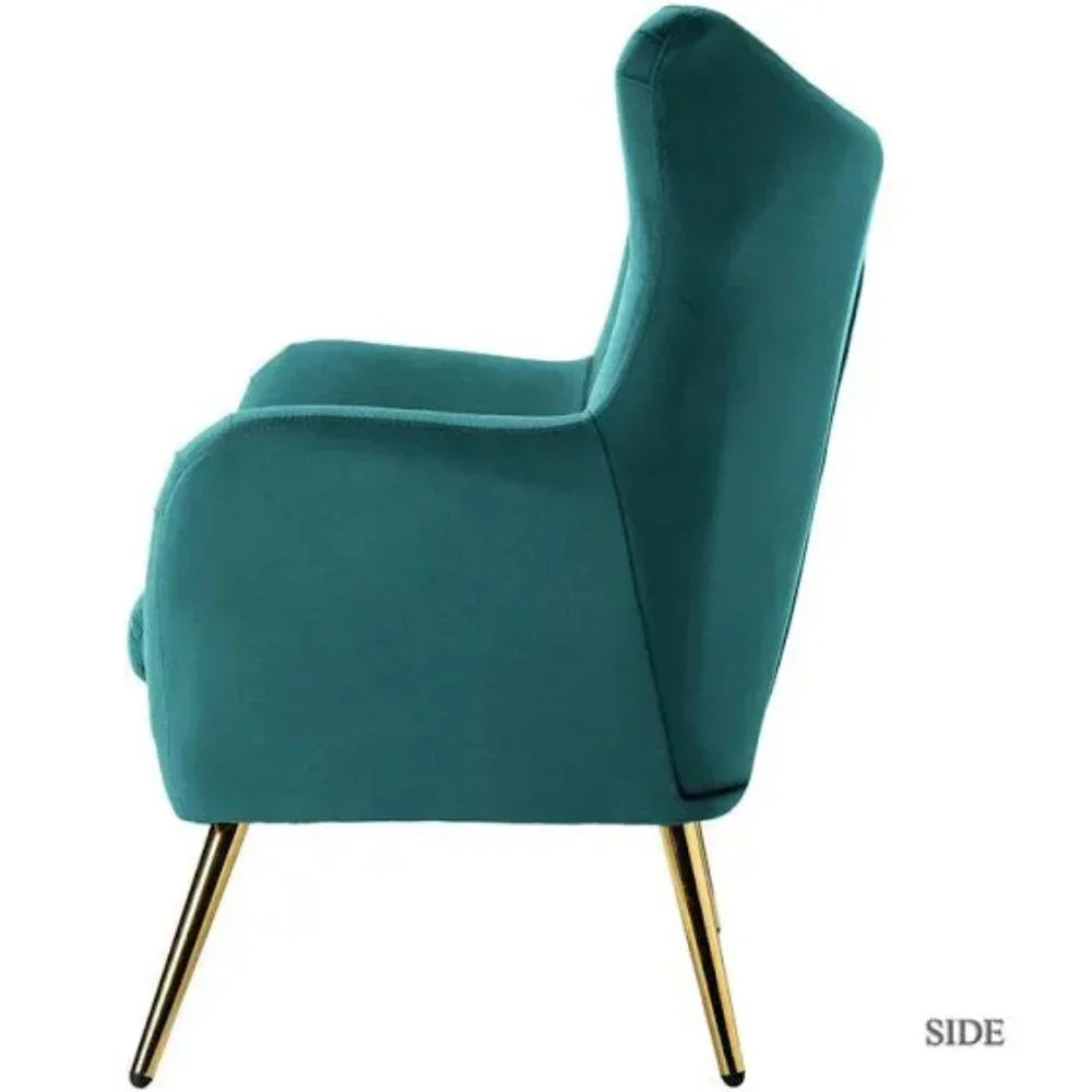 Becky Suede Accent Chair - Oak Inside