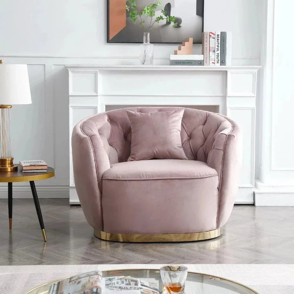 Rolex Chesterfield Suede Tufted Sofa Set - Oak Inside