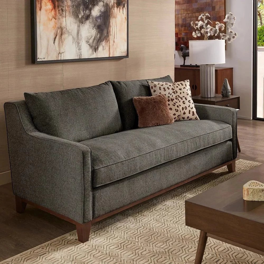 Donald Luxury Straight Line Sofa Set - Oak Inside