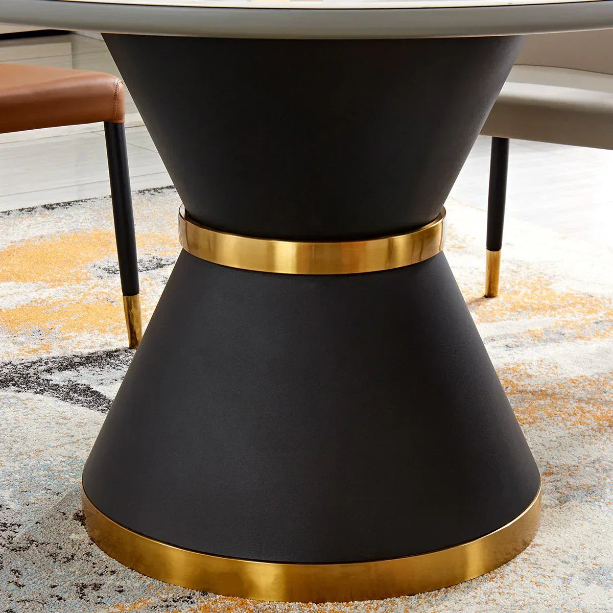 Umrao Luxury 6 Seater Dining Table - Oak Inside