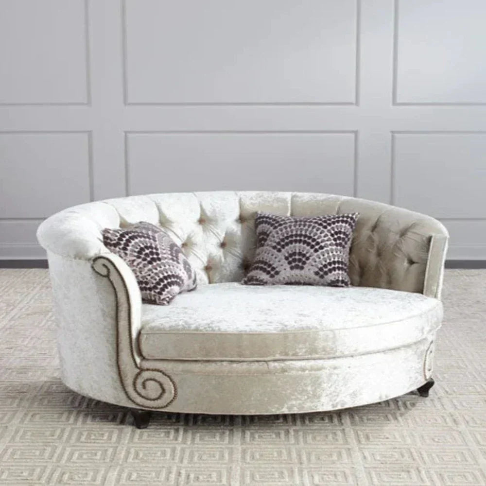 Cosmo Chair Embossing Fleece Upholstered Accent Sofa Chair - Oak Inside