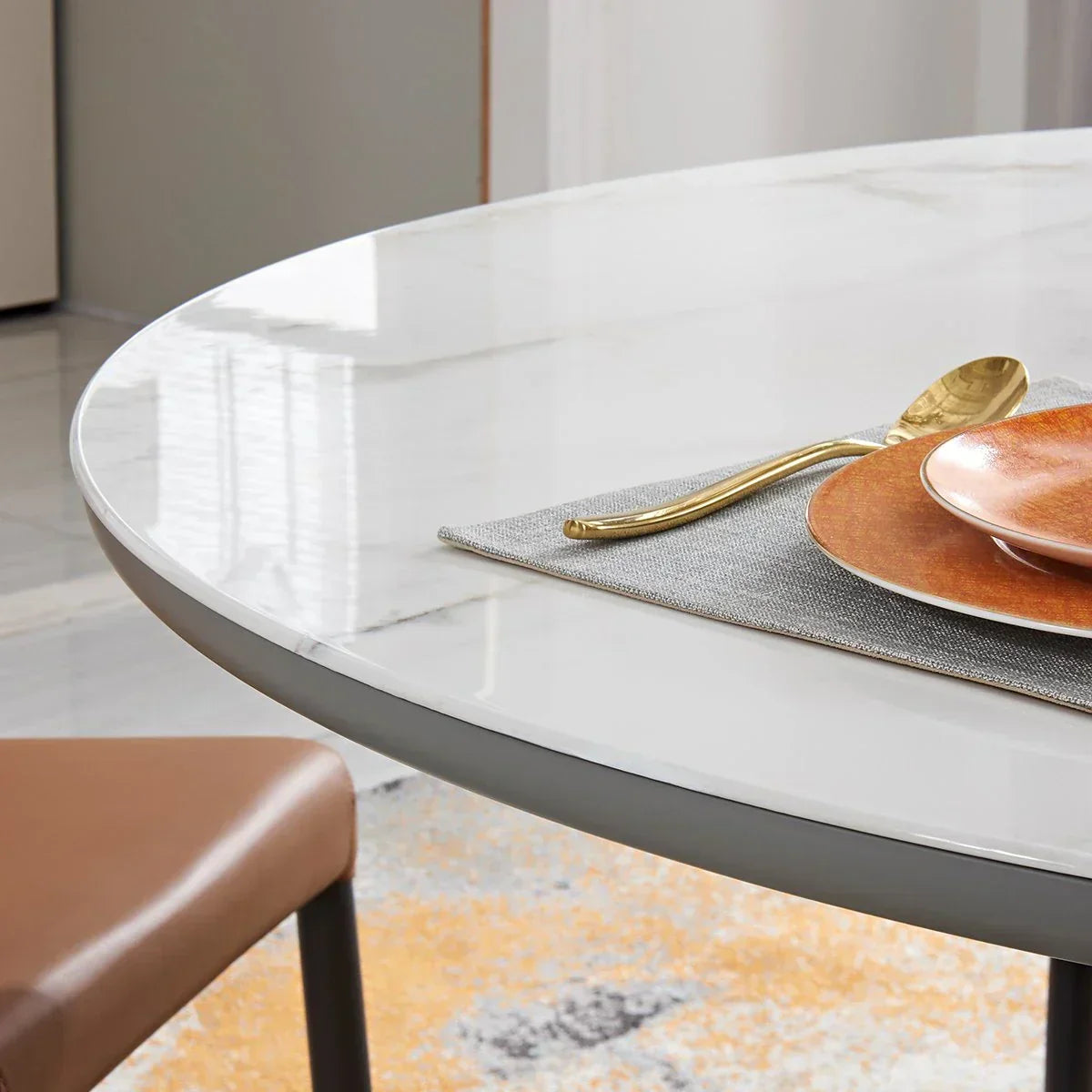 Umrao Luxury 6 Seater Dining Table - Oak Inside