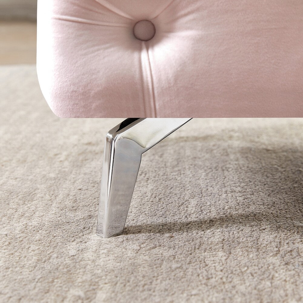 Unicorn Suede Lounger in Blush Pink Color - Oak Inside