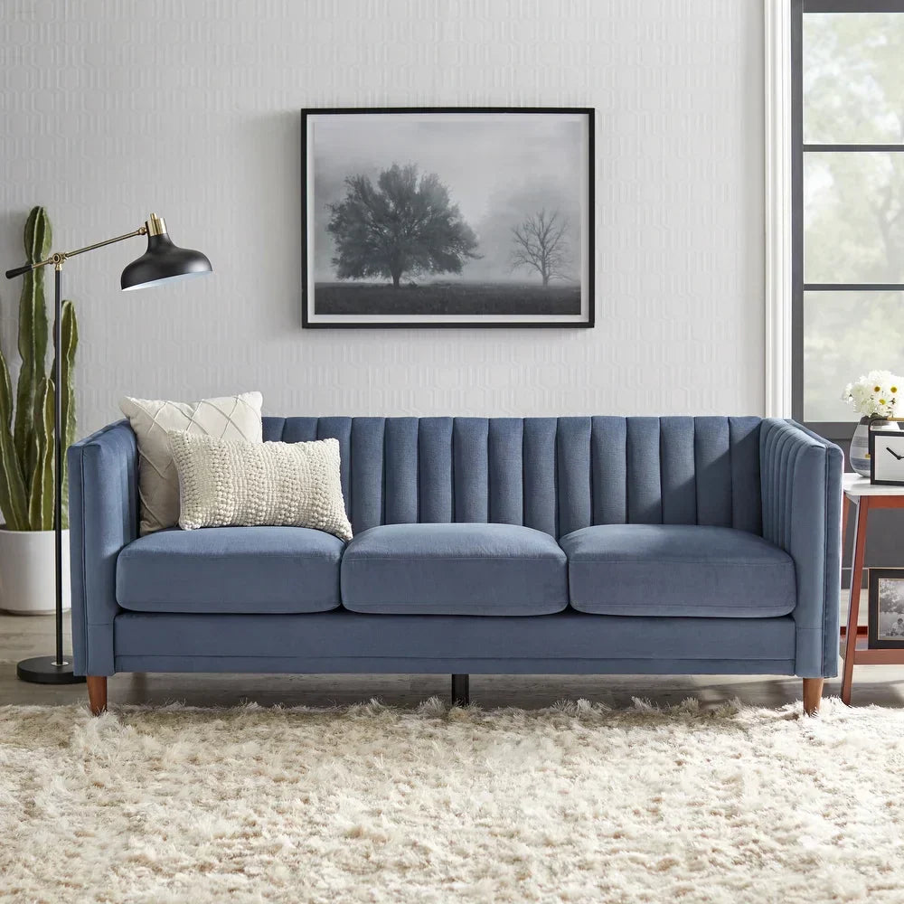 Boombox Luxury Straight Line Sofa Set in Suede