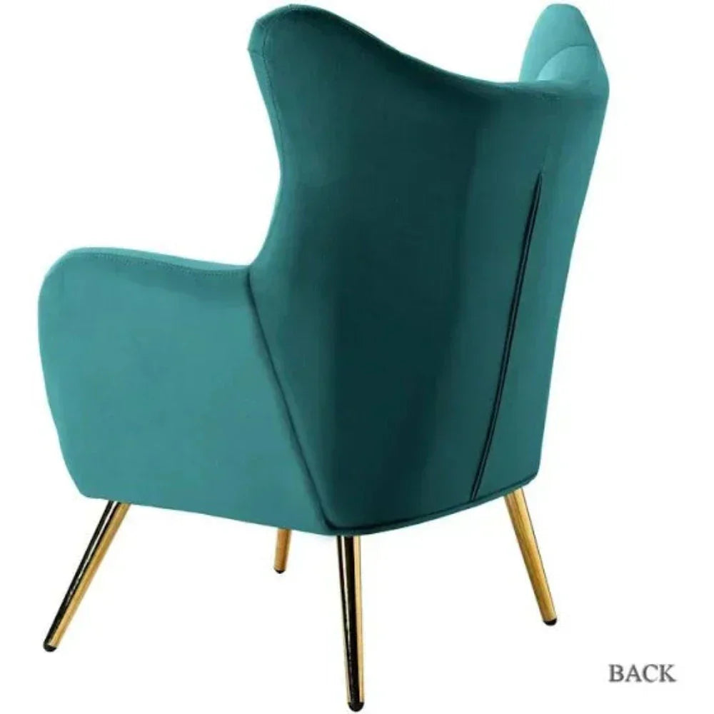 Becky Suede Accent Chair - Oak Inside