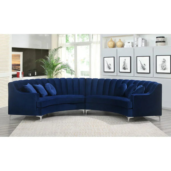 Mexican Round Modern Suede Sectional Sofa