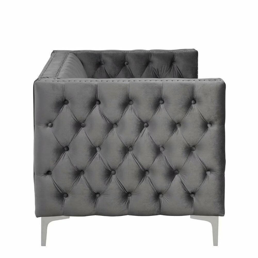 Livup Chesterfield Sofa Set - Oak Inside