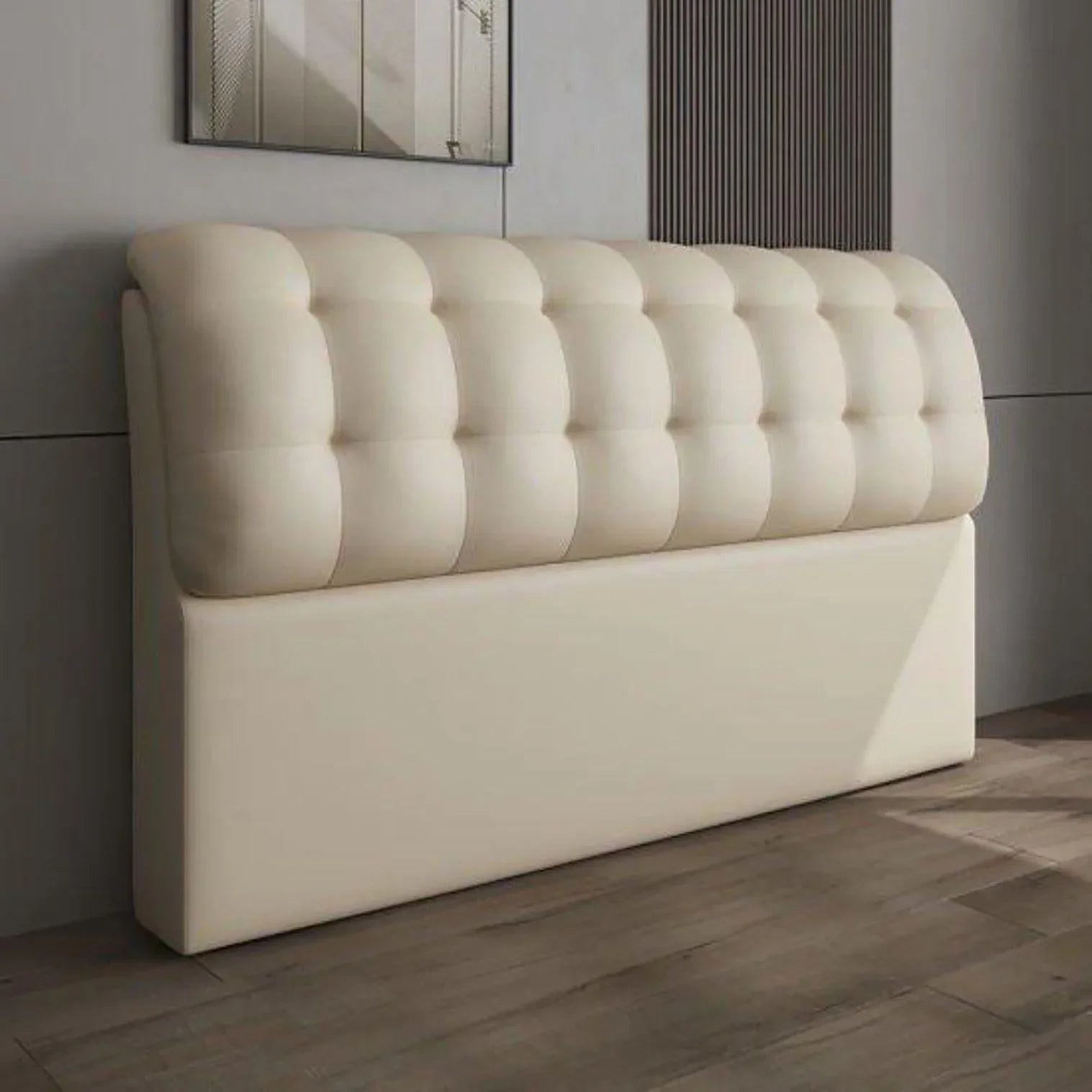 London Luxury Upholstered Bed Without Storage in Leatherette
