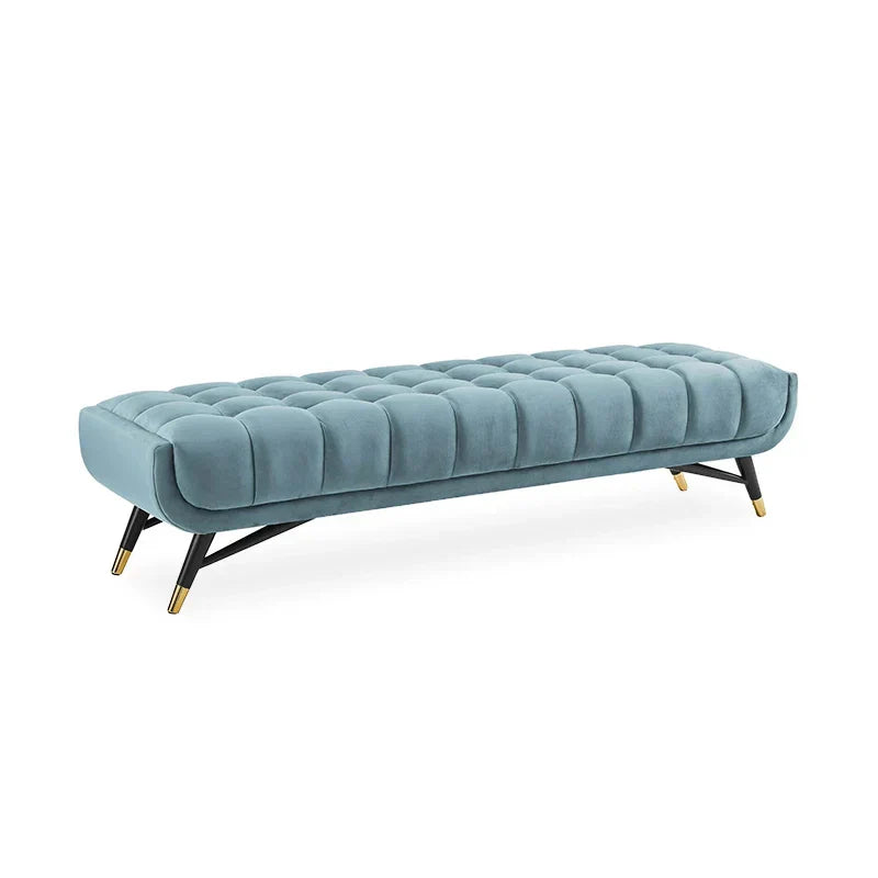 Cross line Lounger in Suede