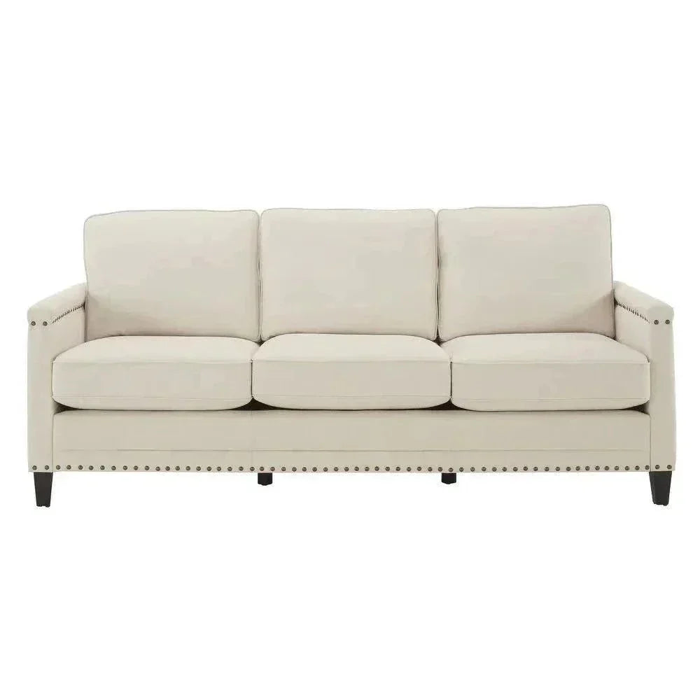 GoPro Line Sofa Set in Beige - Oak Inside