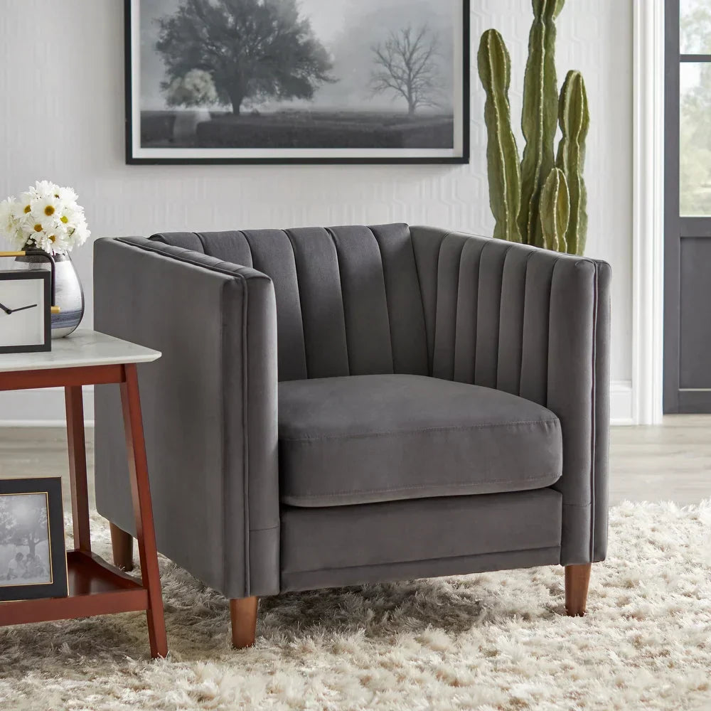 Boombox Luxury Straight Line Sofa Set in Suede