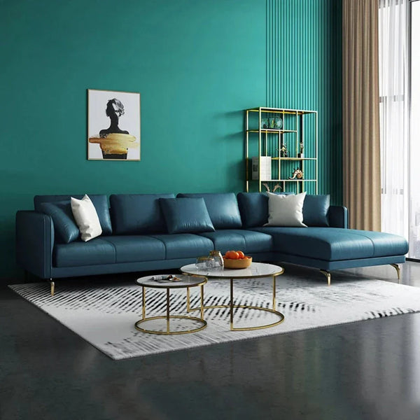 Pluto Luxury Modern Leatherette Sofa Set in Green - Oak Inside