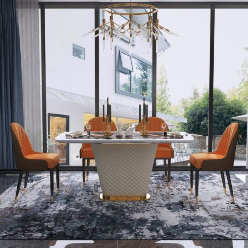 Mexican Luxury 6 Seater Dining Table - Oak Inside