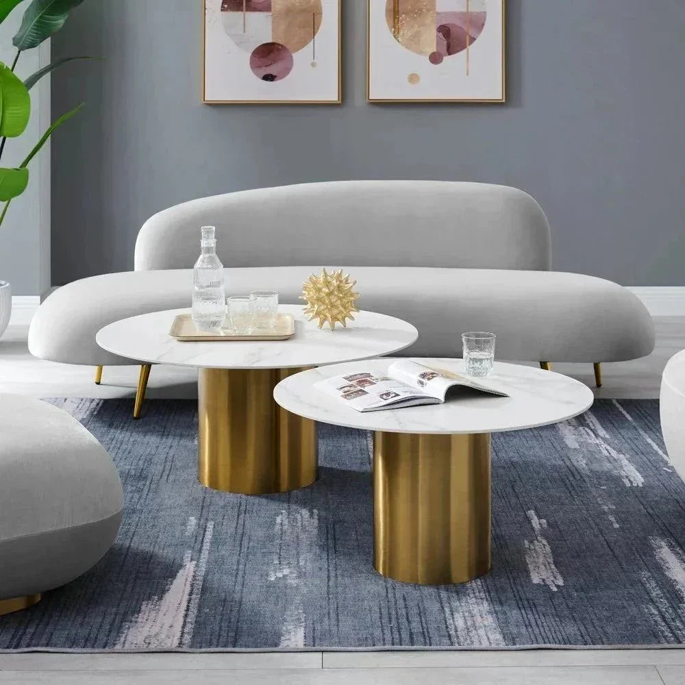 Donald Luxury Modern Suede Sofa Set in Grey (Living Room Combo) - Oak Inside