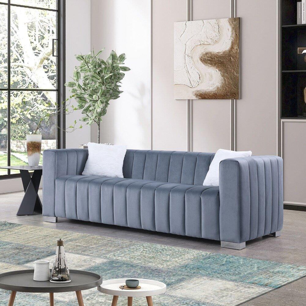 Proline Sofa Set with SS Legs - Oak Inside