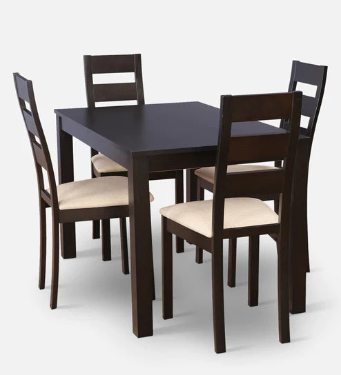 Tony 4 Seater Dining Table in Wenge Color - Oak Inside