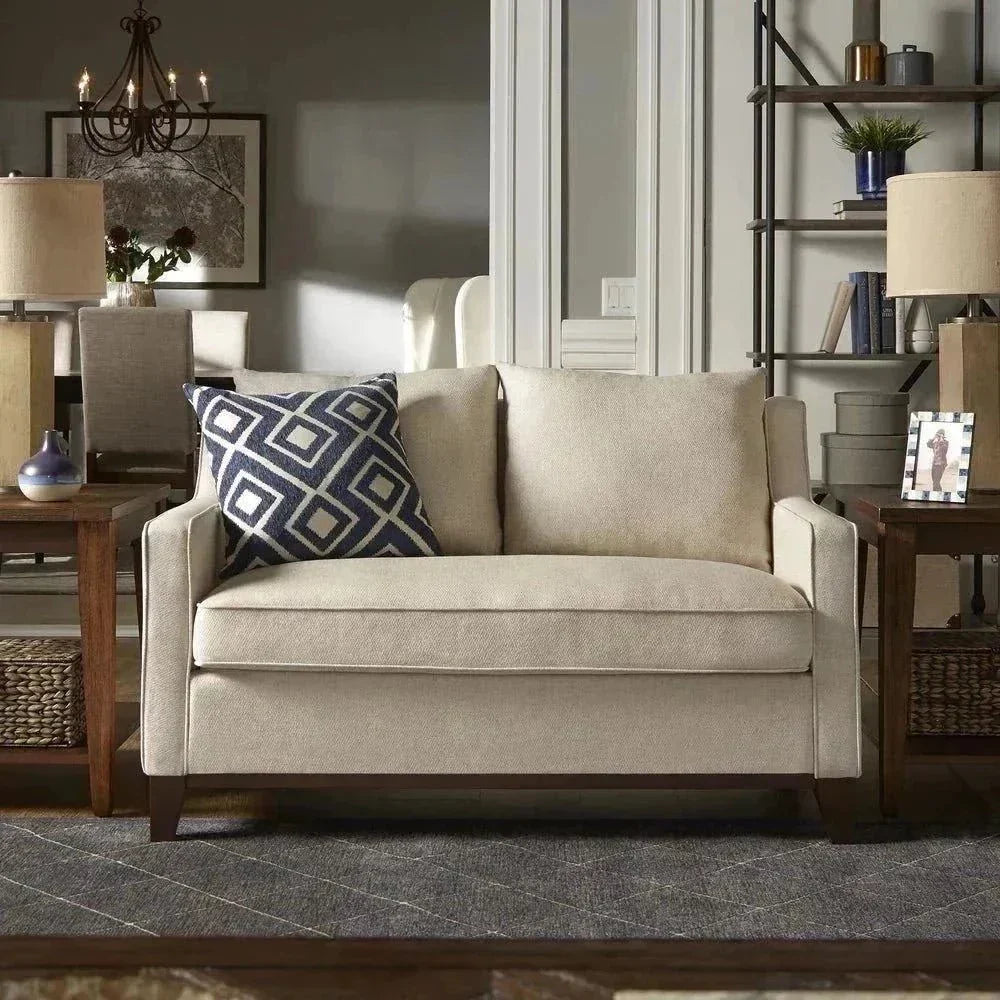 Donald Luxury Straight Line Sofa Set - Oak Inside
