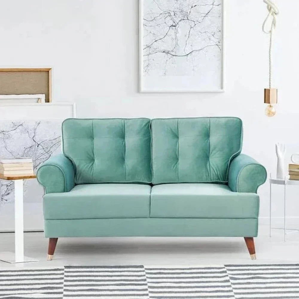 Mosco Straight Line Sofa Set - Oak Inside