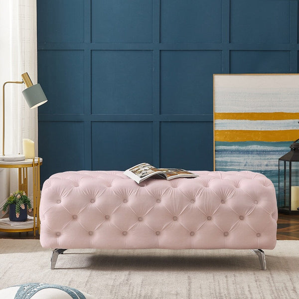 Unicorn Suede Lounger in Blush Pink Color - Oak Inside