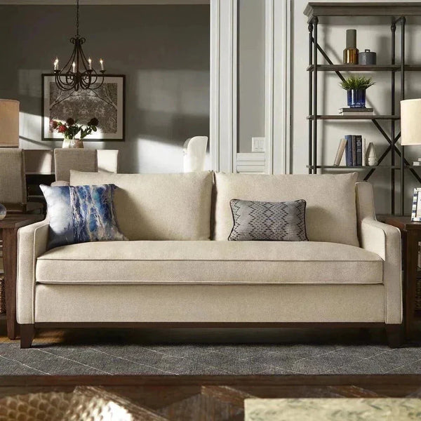 Donald Luxury Straight Line Sofa Set - Oak Inside