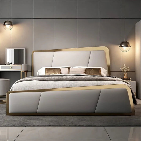 Aston Premium Upholstered Bed in Suede