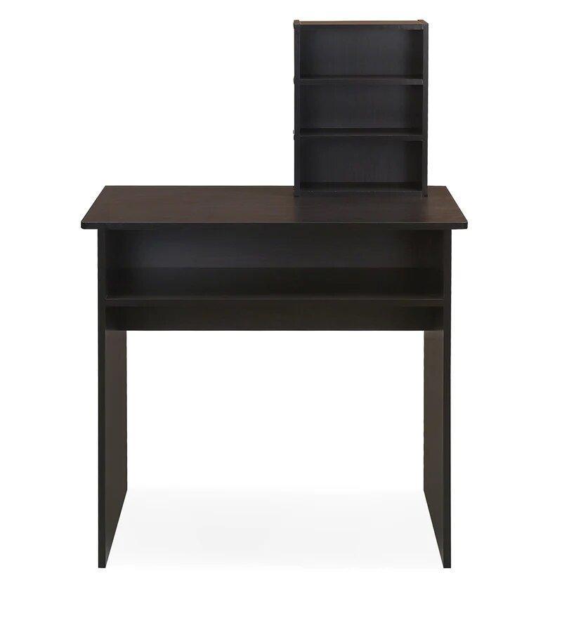 Simple Study Table in Wenge Color - Oak Inside
