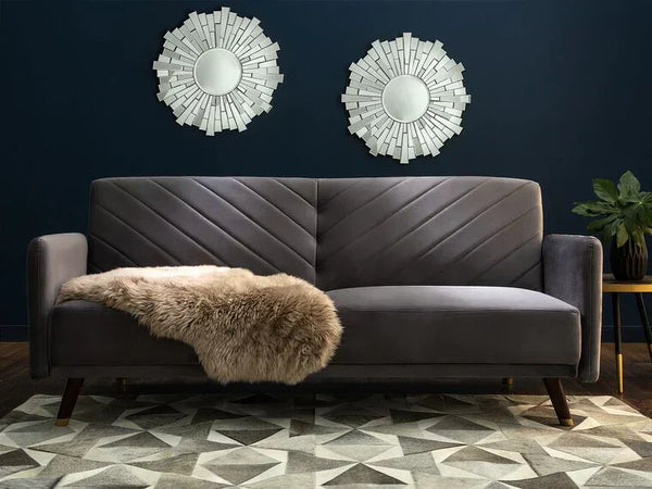 Uniline Luxury Mid-Century Sofa In Suede