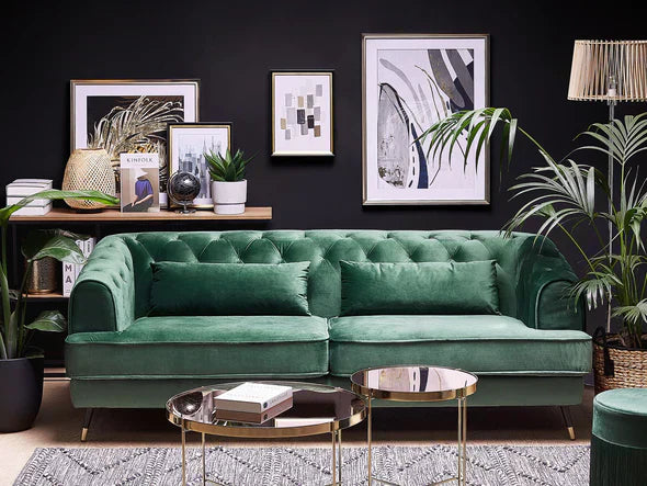 Sletta Luxury Chesterfield Sofa Set in Suede