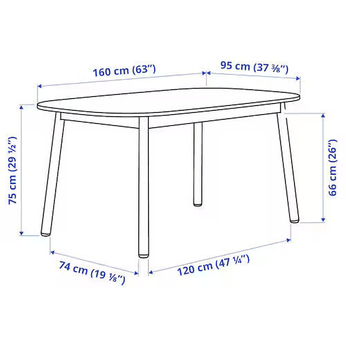 Volvo Luxury 6 Seater Dining Table in Golden Stainless Steel - Oak Inside